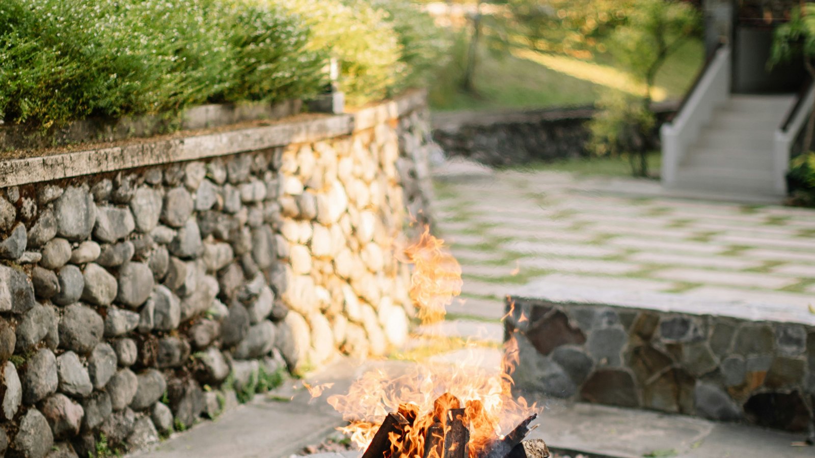 Stone patio project